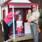Posing with the grandkids after finishing their playhouse. Things are a little muddy, but aren't all construction sites like that?