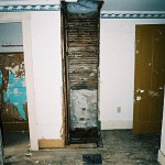 With the chimney gone, we had another couple square feet of space.