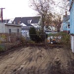 Garage gone and ground filled in.