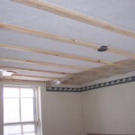 Upstairs we simply strapped over the old ceilings.