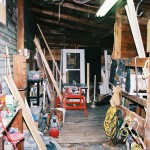 The workshop at the back of the house. Still a mess.