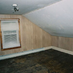 The cat pee room, before we tore it apart.